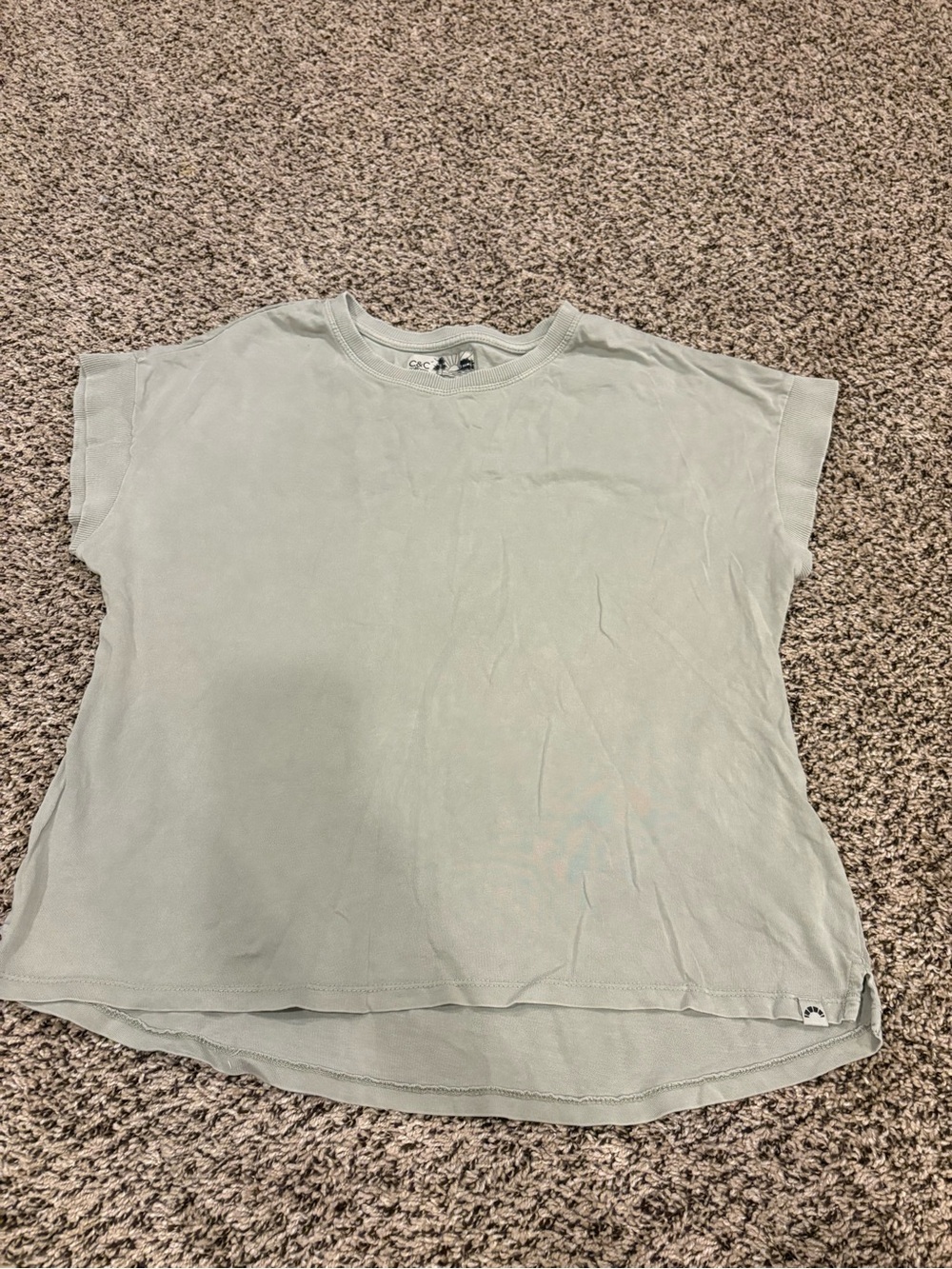 C&C California Soft Sage Relaxed Short Sleeve Tee